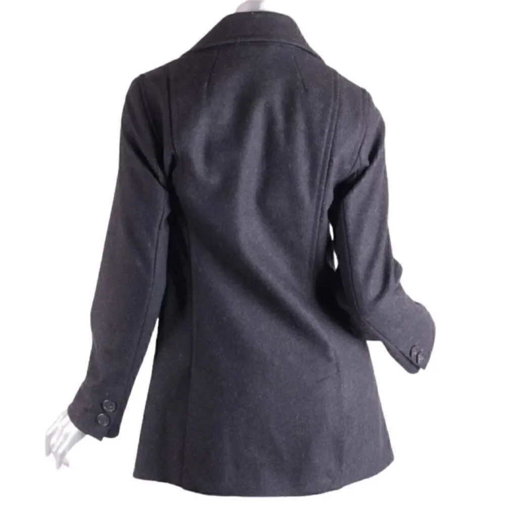 J.Crew Gray Peacoat(Size Small)